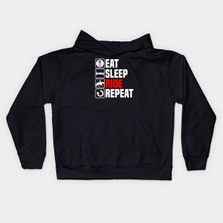 Ladies Eat Sleep Ride Kids Hoodie